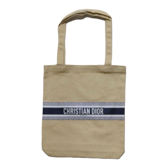 Authentic Christian Dior Novelty Linen Tote Bag - Picture 2 of 4